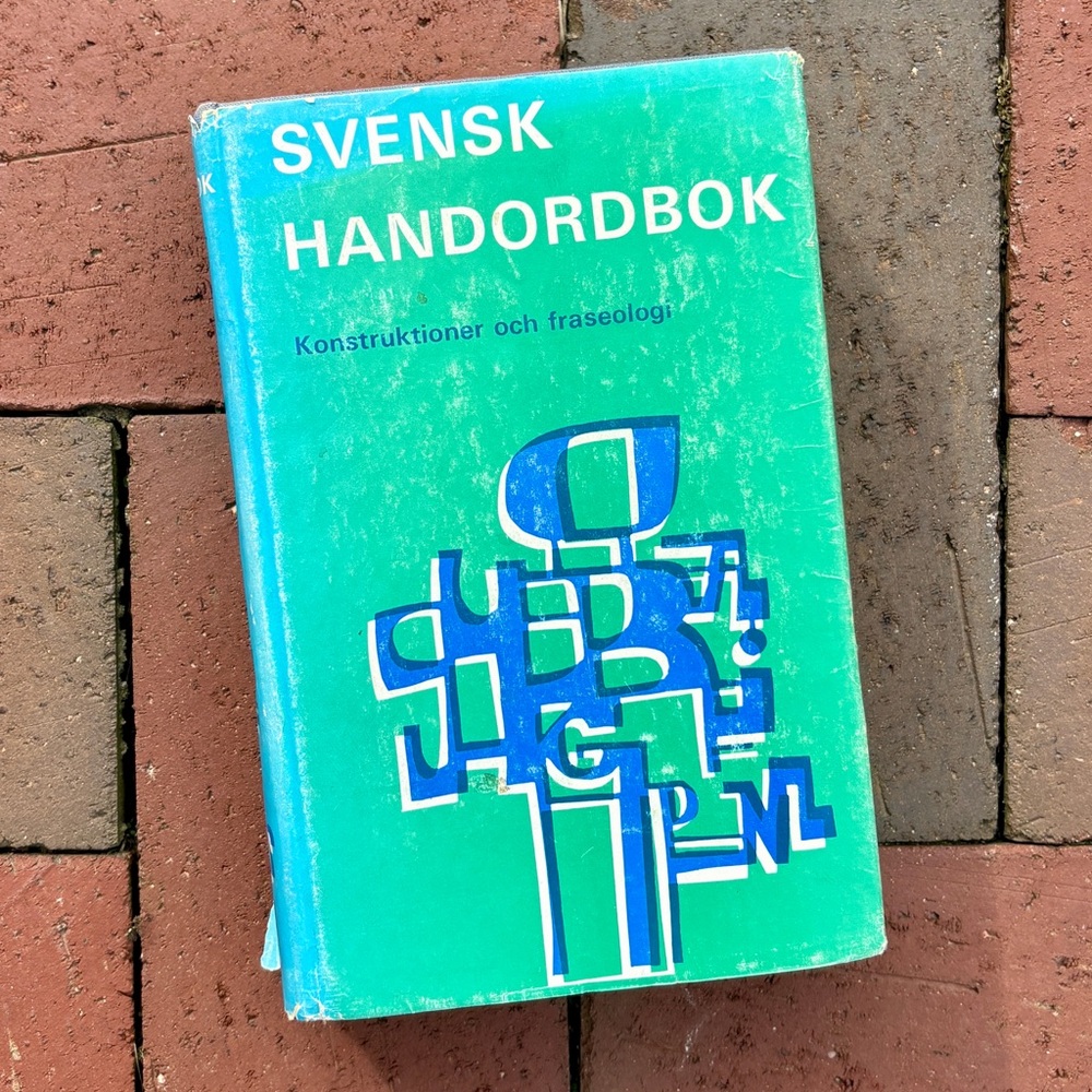 1965 Svensk Handordbok Swedish Dictionary Sweden Mod Cover Academia Stockholm